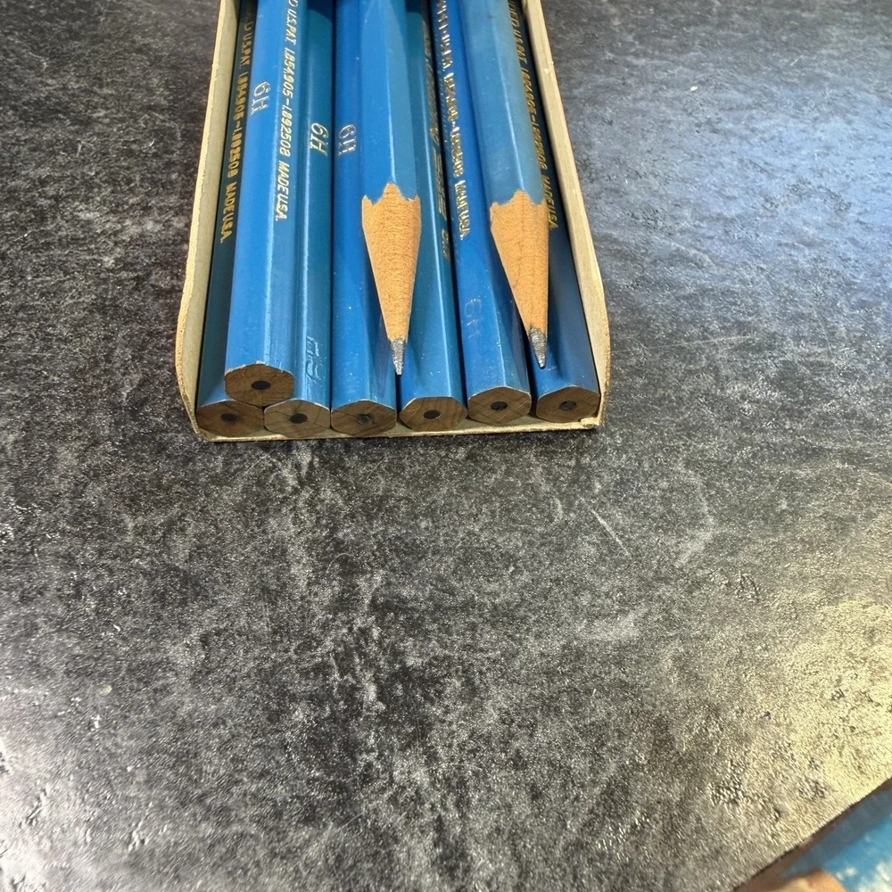 1930s Eagle Turquoise Chemi Sealed Super Bonded‎ Drawing Pencils 7H 6H 4H